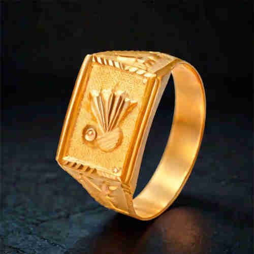 22Kt Gold Men's Ring With Hallmarked